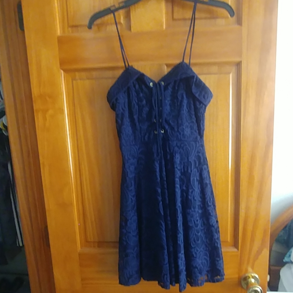 Lace overlay dress